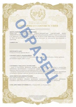 Образец Сертификат СТО 01.064.00220722.2-2020 Вологда Сертификат СТО 01.064.00220722.2-2020 